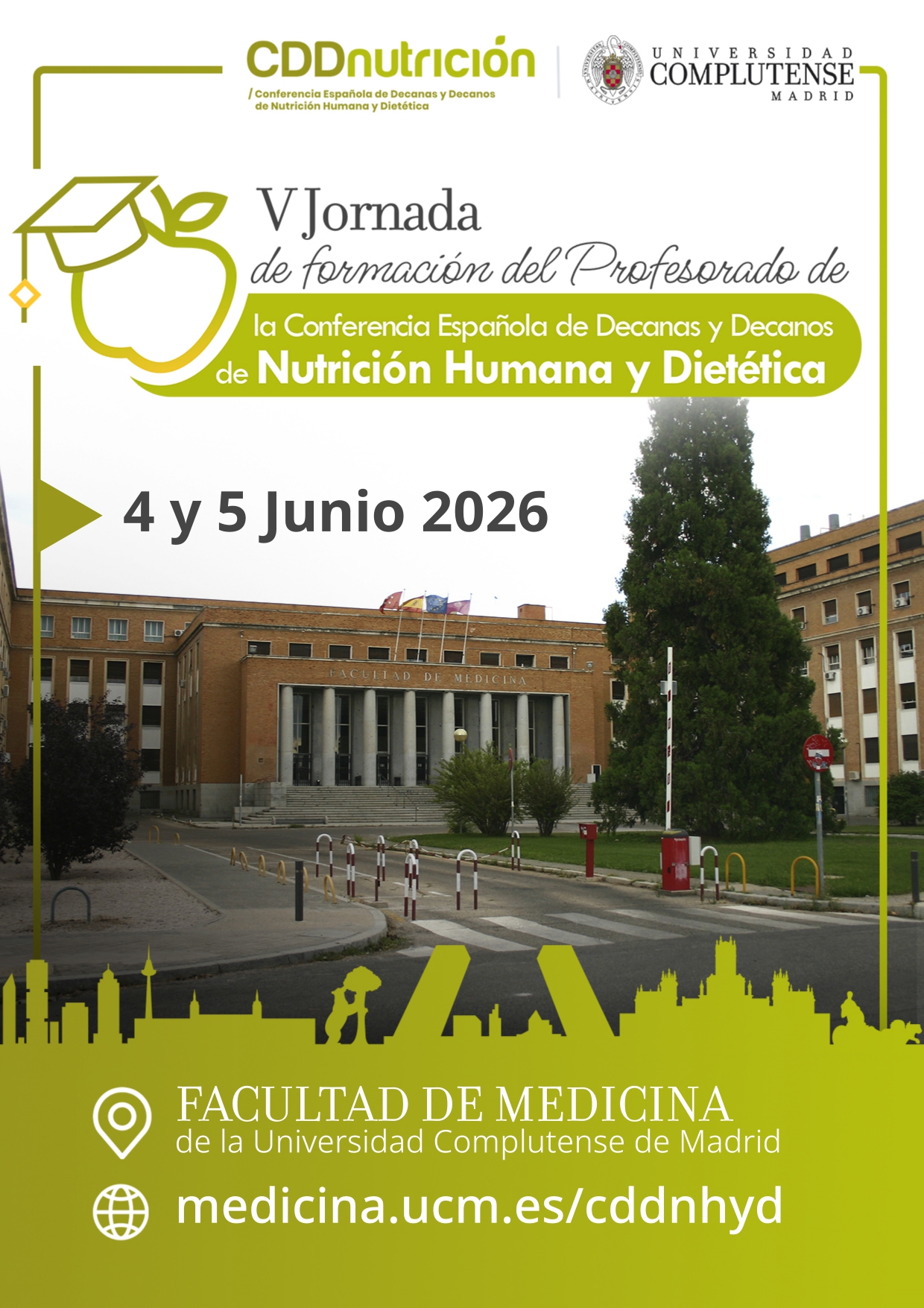 V JORNADA NACIONAL DEL PROFESORADO DEL GRADO EN NUTRICIÓN HUMANA Y DIETÉTICA.